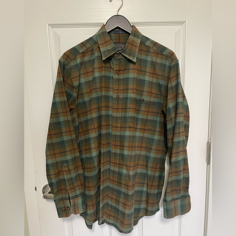 Pendleton corduroy plaid shirt